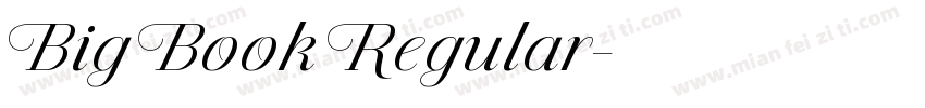 Big Book Regular字体转换